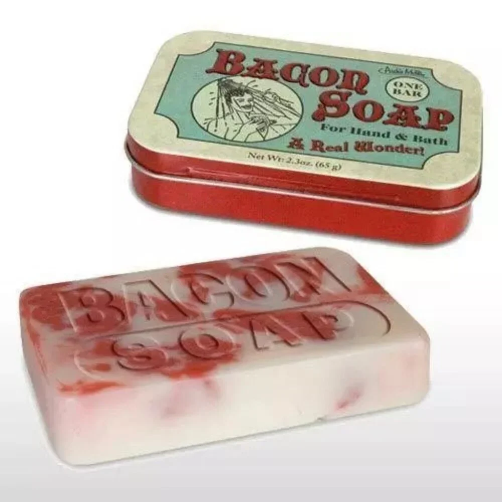 Bacon Soap & Bacon Lip Balm Novelty Gag White Elephant Gift NEW